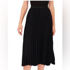 Vince Camuto Long Pleated Black Skirt Size Xxl Black Pleated Knee-length Bottoms, Casual Black Long Pleated Skirt, Black Stretch Pleated Skirt For Workwear, Black Knee-length Relaxed Pleated Skirt, Black Stretch Knee-length Pleated Skirt, Black Stretch Long Pleated Skirt, Black Stretch Midi Pleated Skirt, Black Stretch Pleated Midi Skirt, Casual Midi Pleated Skirt For Night Out