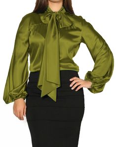 Satin Tops Girls Party wear Solid Pattern Long Sleeve Bow Neck Shirt / Top Women Girls Long Sleeve Long Bow Fancy party wear Hen Top S120 SIZE CHART S -     32" Bust around  M -    34" Bust around  L -     36" Bust around  XL -   38" Bust around  2XL - 40" Bust around  3XL - 42" Bust around  4XL - 46" Bust around  5XL  - 48" Bust around  1 Peace Top Length of Shirt is 27" From Shoulder All measurements are in Inches Color Might Be little Different Due to Different Computer's Color Settings. Satin Tops For Office In Fall, Glamorous Satin Party Top, Long Sleeve Party Tops With Bow Detail, Formal Long Sleeve Tops For Party Season, Trendy Spring Party Blouse, Fitted Trendy Blouse For Party Season, Elegant Green Tops For Party, Trendy Party Blouse For Spring, Trendy Satin Blouse For Fall