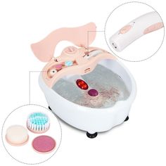 From now on, save your time and cost from assisting a spa. Choose our foot bath spa massager with foot cleaner. You can spend hours soaking your feet and ease the pain in the comfort of your home and tension from the hectic life at work. The foot massager with multifunction of blowing, warmth, oxygen bubbles massage, high-frequency vibration massage, roller massage and red light irradiation provides you a warm foot spa to relieve fatigue. And with easy-to-use rotary switch, you can choose 3 diff Coconut Health, Roller Massage, Take Off Your Shoes, Foot Spa, Spa Bath, Foot Bath, Callus Removal, Massage Roller, Spa Massage