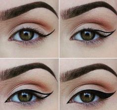 delineado Maquillage Halloween Simple, Natural Eye Makeup Tutorial, Eyeliner Tips, How To Do Eyeliner, Eyeliner Hacks, Make Up Tutorials, It Cosmetics Foundation, Eye Makeup Looks, Simple Eyeliner