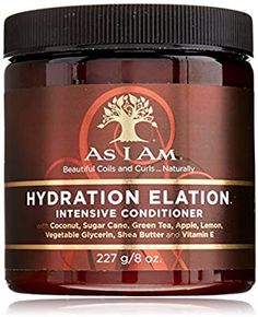 Amazon.com : As I Am Hydration Elation Intensive Conditioner, 8 Ounce : Standard Hair Conditioners : Beauty Deep Conditioner For Natural Hair, Dry Natural Hair, High Porosity Hair, Low Porosity Hair Products, Hair Coils, Hair Porosity, Natural Hair Tips, Deep Conditioning