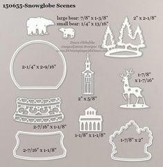 the stamp set includes several different shapes and sizes