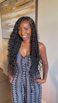 Human Hair Braids, Braids Human Hair, Braids Bohemian, Deep Wave Human Hair, Bohemian Braids, Braids With Curls, Knotless Braids, Easy Hair, Hair Braids