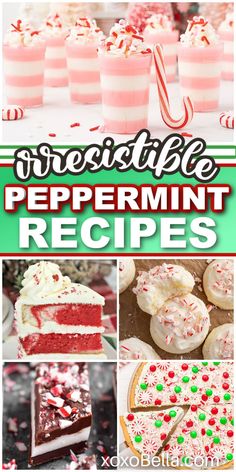 Recipes with peppermint flavor Peppermint Trifle Desserts, Peppermint Christmas Desserts, Peppermint Ice Cream Dessert, Peppermint Desserts Christmas, Peppermint Dessert Recipes, Peppermint Recipes Desserts, Christmas Sugar Cookies Easy, Peppermint Hot Chocolate Recipe, Peppermint Bark Cheesecake