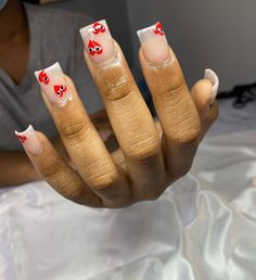 Nyah Nicole 🖤 on Instagram “CDG Shortiesss ️ (August fully booked dm Cdg Nails Acrylic, Cdg Nails, Med Nails, Baddie Nails, Racun Shopee, Fully Booked, Short Square Acrylic Nails, Short Acrylic, Pearl Nails