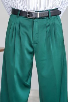 Men Argentine Tango pants, Men latin dance pants, Forest green men pants, Men wide formal pants, Men wedding guest pants, Men trousers conSignore Men's Forest Green Crepe Satin Tango Pants Bright but yet classic design of these tango pants is a good choice for all tango events. A timeless choice that pairs well with an array of shirts and vests. These tango trousers have been tailored for argentine tango dancers. The pants feature a moderate wide-leg fit that allows ease of movement and knee ben Luxury Green Formal Dress Pants, Semi-formal Summer Pants With Belt Loops, Semi-formal Wide Leg Summer Pants, Semi-formal Summer Wide Leg Pants, Wide Leg Semi-formal Pants For Summer, Formal Green Wide Leg Bottoms, Formal Wide-leg Summer Pants, Formal Green Full-length Bottoms, Formal Summer Wide-leg Pants