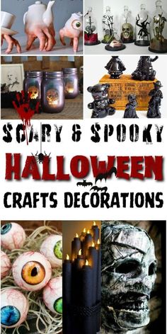 scary and spooky halloween crafts decorations