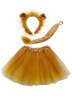 Adult Lion Costume - Gold Tutu Skirt, Tail, & Headband Set for Adult or Plus Size - Sydney So Sweet Lion Tutu Costume, Halloween Tutu Costumes, Tutu Size Chart, Skirt Costume, Gold Tutu, Lion Costume, Plus Size Costume, Plus Size Halloween Costume