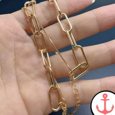 Anchor Necklace Gold: Elevate Your Nautical Style Bring the essence of the sea with you wherever you go with our stunning Anchor Necklace Gold. As part of our Anchor Necklaces collection, this exquisite piece combines elegance with a touch of maritime charm. Crafted with meticulous attention to detail, this necklace is perfect for passionate sea lovers who want to showcase their love for the ocean and its symbols. Features of Anchor Necklace Gold based on Anchor Necklaces collection High-quality Ocean-inspired Metal Jewelry, Gold Nautical Jewelry For The Beach, Gold Nautical Jewelry For Beach, Nautical Style Gold Jewelry For The Beach, Nautical Style Metal Jewelry Gift, Elegant Beach Jewelry With Chain, Necklaces Collection, Anchor Necklace, Sea Lover