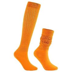 PRICES MAY VARY. 【Orange Slouch Socks】These casual slouch socks women are made of high-quality materials. They are fashionable in appearance, soft and thick, and very warm to wear. Scrunch socks are very suitable for most fashionable women and girls. 【Hooters Outfit】Elastic knitted fabric allows long socks to wrap the lower leg, or stack socks and wear them to half the lower leg. Slouchy socks can be paired with college style leather shoes or sneakers or boots, suitable for wearing in all season 90s Socks, Hooters Outfit, Scrunchy Socks, Women's 90s Outfits, Neon Socks, Knee High Sock Boots, Scrunch Socks, Pink Knee High Socks, 90s Accessories