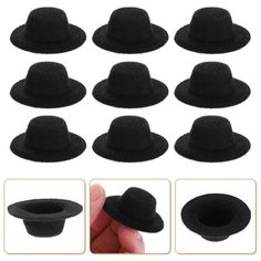 many hats are shown with different angles and sizes to fit the size of someone's hat