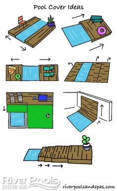 the instructions for how to make a pool cover