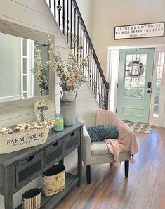 the entryway is clean and ready to be used as a sitting area for guests