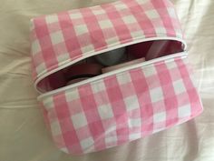 This is a bundle of the large check pink and green gingham cosmetic bags. This is the perfect amount of storage for trips. They are adorable and made with cotton fabric, thick padding to keep all your belongings safe and a sturdy zipper.  The dimensions of the bags are approximately 7in (L) x 7in (W) x 4in (H) To care for these bags hand wash or machine wash in cold water on a gentle or hand wash cycle.  Thank you for visiting Schoonie ❤️ Gingham Bags With Zipper Pouch For Daily Use, Daily Use Gingham Bags With Zipper Pouch, Pink Square Cosmetic Bag For Travel, Cute Gingham Bags For Gifts, Cute Pink Zipper Cosmetic Bag, Pink Square Travel Cosmetic Bag, Cute Gingham Rectangular Bags, Cute Pink Cosmetic Bag For Storage, Pink Casual Cosmetic Bag With Zipper Closure