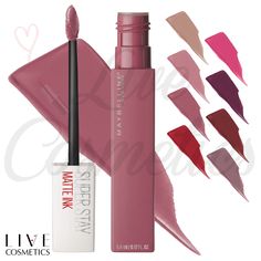 lipstick Maybelline Superstay Matte Ink, Maybelline Superstay, Lip Beauty, Bear Coloring Pages, Maybelline Super Stay, Long Lasting Makeup, Maybelline New York, Lip Colour, Lipstick Shades