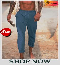 Men's Linen Pants Trousers Summer Pants Beach Pants Plain Breathable Soft Casual Daily Holiday Linen / Cotton Blend Fashion Streetwear Black White Micro-elastic Casual Stretch Cargo Pants For Summer, Casual Summer Beach Cargo Pants, Straight Leg Pants With Pockets For Beach Season, Stretch Cargo Pants For Summer, Stretch Summer Cargo Pants, Leisure Pants With Pockets For Beach Season, Baggy Solid Color Sweatpants For Summer, Baggy Straight Sweatpants For Summer, Stretch Ankle-length Sweatpants For Summer