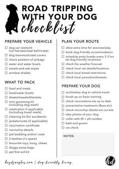 the road tripping checklist is shown in black and white, with an image of a