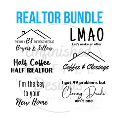 the realtor bundle includes 4 different font styles, including one for each family member