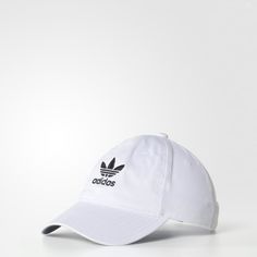 Originals Relaxed Strap-Back Hat Adidas Hose, Adidas Cap, Adidas Hat, Adidas Trefoil, Casual Cap, Sporty Look, Adidas Online, White Adidas, Sport Girl