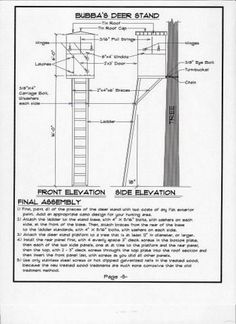 an instruction manual for the fire escape tower, with instructions on how to use it