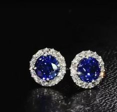 Welcome to Elegant Art Jewelry!  Material: 925 Sterling Silver Stone: Lab Blue Sapphire ( Round ) Stone Size: 9mm×9mm Side Stone:- Moissanite ( 2mm Round Cut ) Personalization: 9K/14K/24K/GOLD/SILVER/PLATINUM/ROSE-GOLD/WHITE GOLD. (Contact me)  Sapphire Earrings, Sapphire Cuff Earrings, Gold Earrings, Gold Stud Earrings, 14k Gold Earrings, 14k Gold Earrings, Round Cut Earrings, Round Cut Stone Earrings, Round Cut Studs Earrings, Sapphire Drop Earrings, Sapphire Studs Earrings, Sapphire Studs, Sa Earring Sets For Multiple Piercings, Sapphire Drop Earrings, Earrings Sapphire, Multiple Piercings, Engagement Earrings, Sapphire Earrings Studs, Sapphire Studs, Luxury Earrings, Halo Earrings Studs