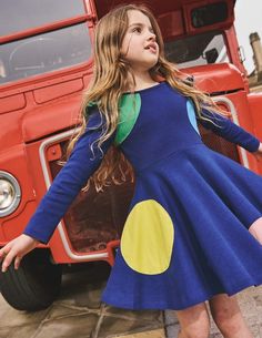 Mabel Twirly Ballerina Dress - Starboard Blue Spots | Boden US Tunic Leggings, Ballerina Dress, Boden Uk, Blouse Pants, Back Women, Cardigan Top, Halloween Girl, Cardigan Jacket, Coat Dress