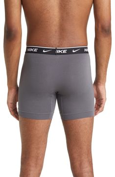 A stretchy, sweat-wicking knit keeps up with you day and night in boxer briefs made with breathable cotton and wider leg openings to prevent bunching. Pack of three assorted pairs Functional fly Dri-FIT moisture-wicking technology 95% cotton, 5% elastane Machine wash, tumble dry Imported Men's Clothing In Logo, Day And Night, Boxer Briefs, Keep Up, Night In, Nike Dri Fit, Stretch Cotton, Briefs, Swim Trunk