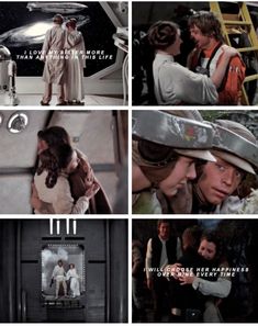 the star wars scene is shown in several different scenes, including an image of two women and