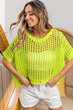 Introducing the Twyla Top - the perfect mix of edge and elegance. Show off your playful style with this short sleeve net crochet top that will turn heads. Upgrade your wardrobe with this unique piece and stand out from the crowd. (Net crochet pattern adds an unexpected twist to a classic top - a must-have for fashion-forward individuals!) Net Crochet Top, Net Crochet Pattern, Net Crochet, Playful Style, Pets For Sale, Shoe Gifts, Romper Dress, Skirt Leggings, Dress Romper