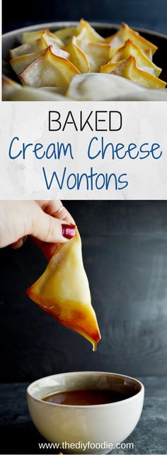 baked cream cheese wontons with dipping sauce