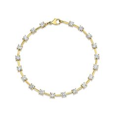 14k Yellow Gold Lab-Grown Diamond Bracelet 4 ct tw by Eternalle Diamond Facts, Diamond Solitaire Earrings, Gold For Women, Solitaire Diamond Pendant, White Bracelets, White Gold Bracelet, Yellow Gold Bracelet, 3 Carat, Diamond Sizes