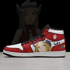 Soul Eater Shoes Elizabeth Thompson Anime Jd Sneakers Streetwear Sneakers With Red Sole And Round Toe, Casual High-top Synthetic Jordan Shoes, Streetwear High-top Sneakers With Red Sole, Lace-up Jordan Shoes With White Sole, Casual High-top Basketball Shoes With Red Sole, Casual Jordan Shoes With Round Toe For Streetwear, Casual Jordan Shoes With White Sole For Streetwear, Streetwear Slip-on Jordan Shoes With Rubber Sole, Sporty Low-top Jordan Shoes With Studded Outsoles