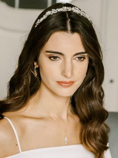 Featuring a beautiful blend of pearls and crystals, our "Maeve" tiara is modern and romantic | wedding inspo, 2024 wedding, 2024 bride, wedding ideas, wedding hair, bridal hair styles, bridal hair accessories, bridal headpieces, headpieces for brides, bridal tiara, bridal crown, tiaras and crowns, headpieces for brides, luxury jewelry, bridal hair ideas, sparkly tiaras, sparkly wedding tiara, diamond tiara,pearl tiara,women's jewelry and accessories #bridaltiara #bridetobe #wedding #weddinghair Bridal Nail, Wedding Favors And Gifts, Regal Elegance, Pearl Bridal Headband, Crown Party, Imperial Crown, Hollywood Hair, Crystal Bridal Tiaras, Bridal Details