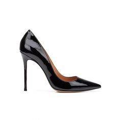 Zapatos de salón con tacón alto en charol negro Next Shoes, Pumps Heels Stilettos, Slingback Pump, High Heel Pumps, Black Patent Leather, Christian Louboutin Pumps, Shoe Collection, Black Suede, High Heel Shoes