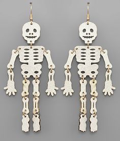 Spooky season is here! Celebrate the season with these fun earrings. -Wipe with Dry Cloth -2" h Ty Babies, Skeleton Earrings, Wedding Bride Jewelry, Local Gifts, Spooky Scary, Glitter Earrings, Christmas Crafts Decorations, Shoe Gifts, Gifts For Office