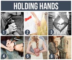 the steps to holding hands are shown