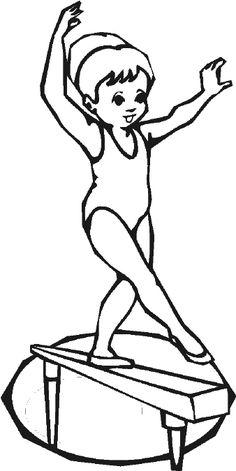 a drawing of a girl on a surfboard with her arms up in the air