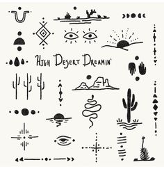 an image of desert dream symbols