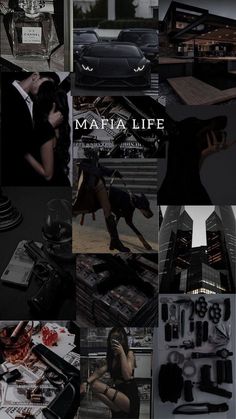 a collage of photos with the words mahia life written on them in black and white