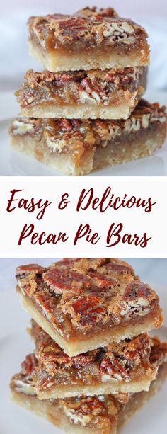 easy and delicious pecan pie bars are the perfect dessert to serve for any occasion