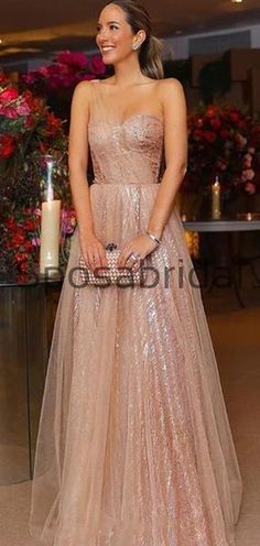 A-line Ball Gown For Wedding Or Prom, Gold A-line Evening Dress For Wedding, Champagne A-line Gown For Party, Gold A-line Wedding Dress, Sparkle Prom Dress, Sequin Prom Dress, A Line Prom Dresses, Long Prom Dresses, Red Carpet Dresses