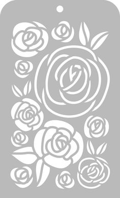 a stencil with roses on it