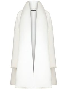 Find DOLCE & GABBANA Kim Dolce&gabbana Open-front Terrycloth Coat on Editorialist. white cotton/silk shawl lapels open front long sleeves Royal Outfit, Dressy Hats, Luxury Jacket, Coat White, Designer Jackets, Royal Outfits, Silk Shawl, Cape Coat