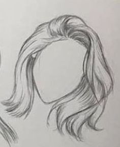 a drawing of a woman's head with long hair