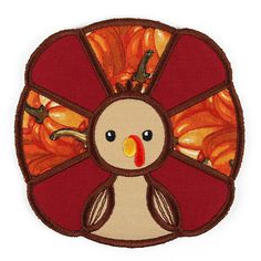 a turkey shaped placemat on a white background