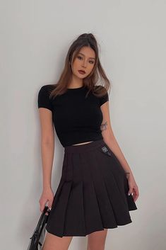 Item Type: BottomsMaterial: Cotton BlendPattern: PlainColor: White. Black. Dark Gray. Light Gray. CoffeeSize: S.M.L.XL Size (CM): Length Waist S 43 66 M 44 70 L 45 74 XL 46 78 Casual Black High-waisted Pleated Skirt, Casual Black High Waist Pleated Skirt, Black Gothic Pleated Skirt, Black Cotton Mini Skort, Casual Black Mini Skort, Y2k Style Black Pleated Mini Skirt, Black Y2k Style Pleated Mini Skirt, Black Stretch Cotton Skort, Black Y2k Pleated Mini Skirt