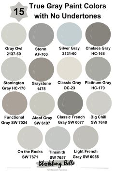 gray paint colors with no undertones