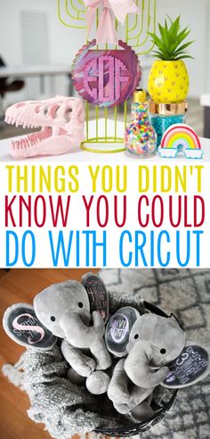 two pictures with the words things you didn't know you could do with cricut