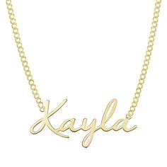 Ladies Shiny Name Plate Necklace Real 14K Gold - bayamjewelry Necklaces Collection, Mens Diamond Earrings, Name Plate Necklace, Gold Band Wedding Ring, 10k Gold Chain, Mens Diamond Bracelet, Platinum Wedding Band, Gold Chains For Men, Mens Gold Bracelets