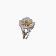 Elevate your elegance with our Golden Grace CZ Ring, meticulously crafted in silver and adorned with unique 5A lab-created diamonds by CZ for a luxurious appearance resembling real diamonds. Finished with 18kt gold plating and a highly-reflective rhodium polish, this ring not only exudes grace but also ensures long-lasting shine and durability, making it a perfect addition to your jewelry collection. Finish: Yellow Gold Plating Material: Silver, Alloy, CZ Stones Color: Gold, White Size: One Size Closure Type: NA Box Contains: 1 Ring Luxury Cluster Ring With Diamond Accents And Cubic Zirconia, Diamond White Bridal Ring Sets, Diamond White Bridal Sets Fine Jewelry, Luxury Cubic Zirconia Couple Rings For Promise, Luxury Cubic Zirconia Ring With Prong Setting, Luxury Cubic Zirconia Couple Promise Rings, Cubic Zirconia Cluster Ring With Pave Setting For Promise, Diamond White Diamond Bypass Ring For Anniversary, Diamond White Bypass Ring For Anniversary